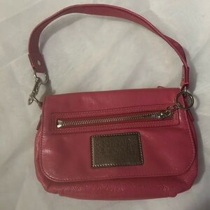 Coach Pink Leather Wristlet Clutch